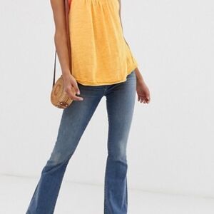 We The Free Womens Good For You Slub Solid Tank Top Poppy Yellow